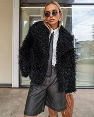 Maeva Tigrado natural sheepskin coat