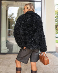Maeva Tigrado natural sheepskin coat