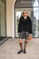 Maeva Tigrado natural sheepskin coat