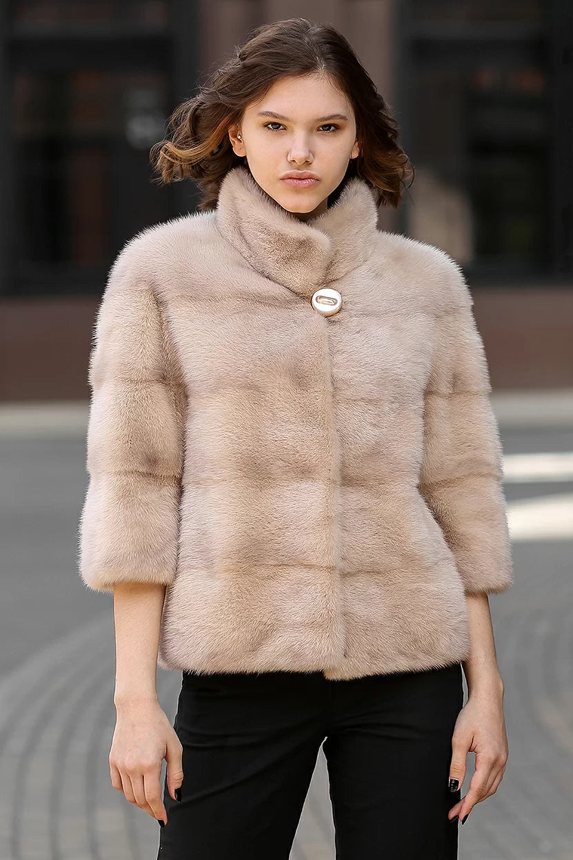 Mink Fur Jacket. Jacheta naturala din blana de vizon