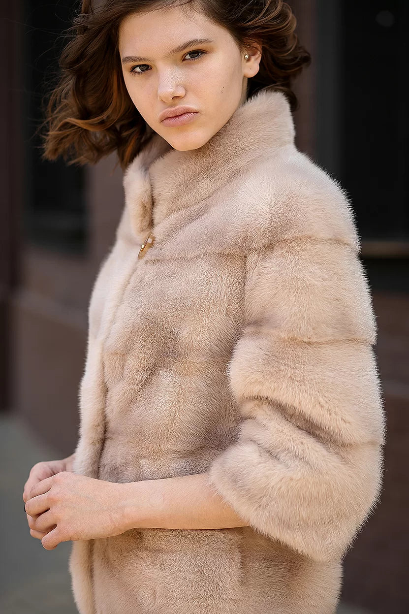 Mink Fur Jacket. Jacheta naturala din blana de vizon